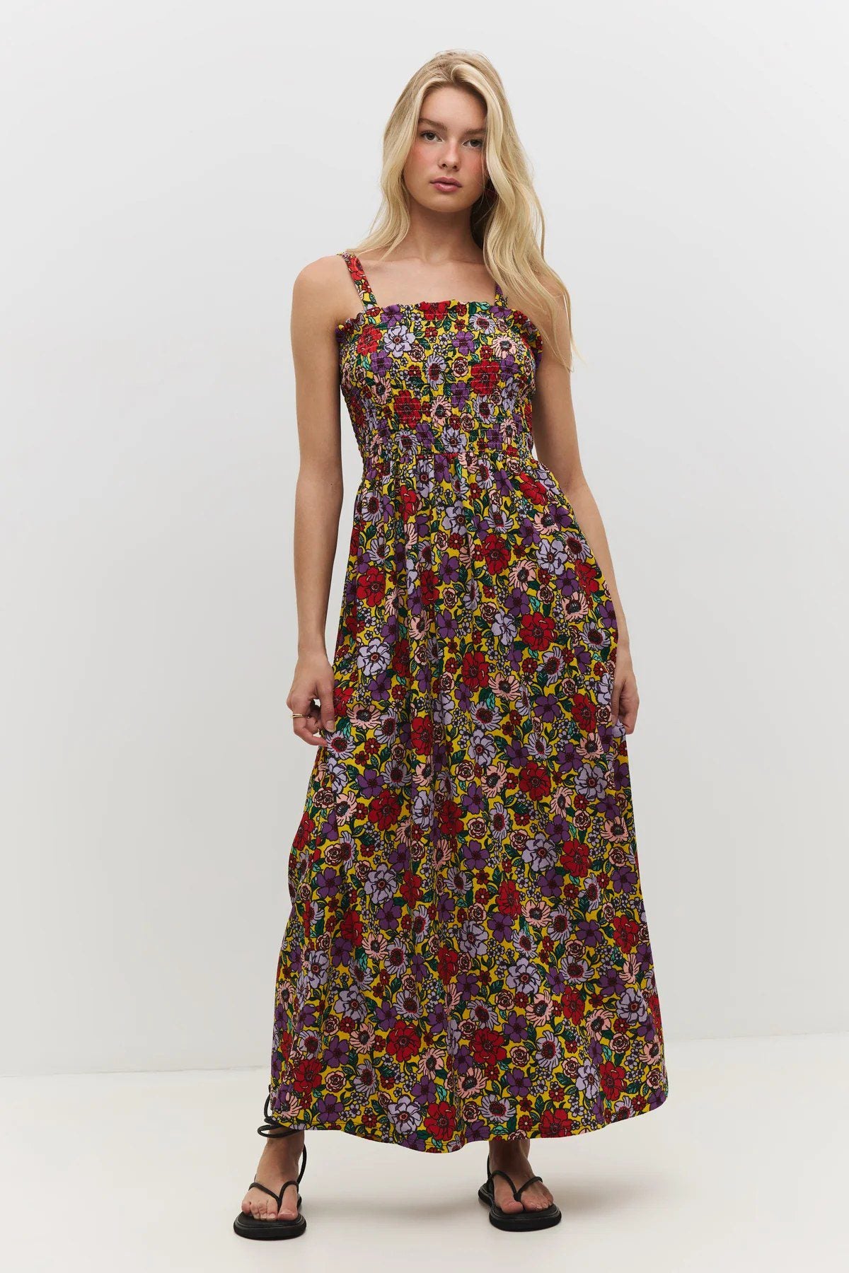 Trägerloses langes Kleid