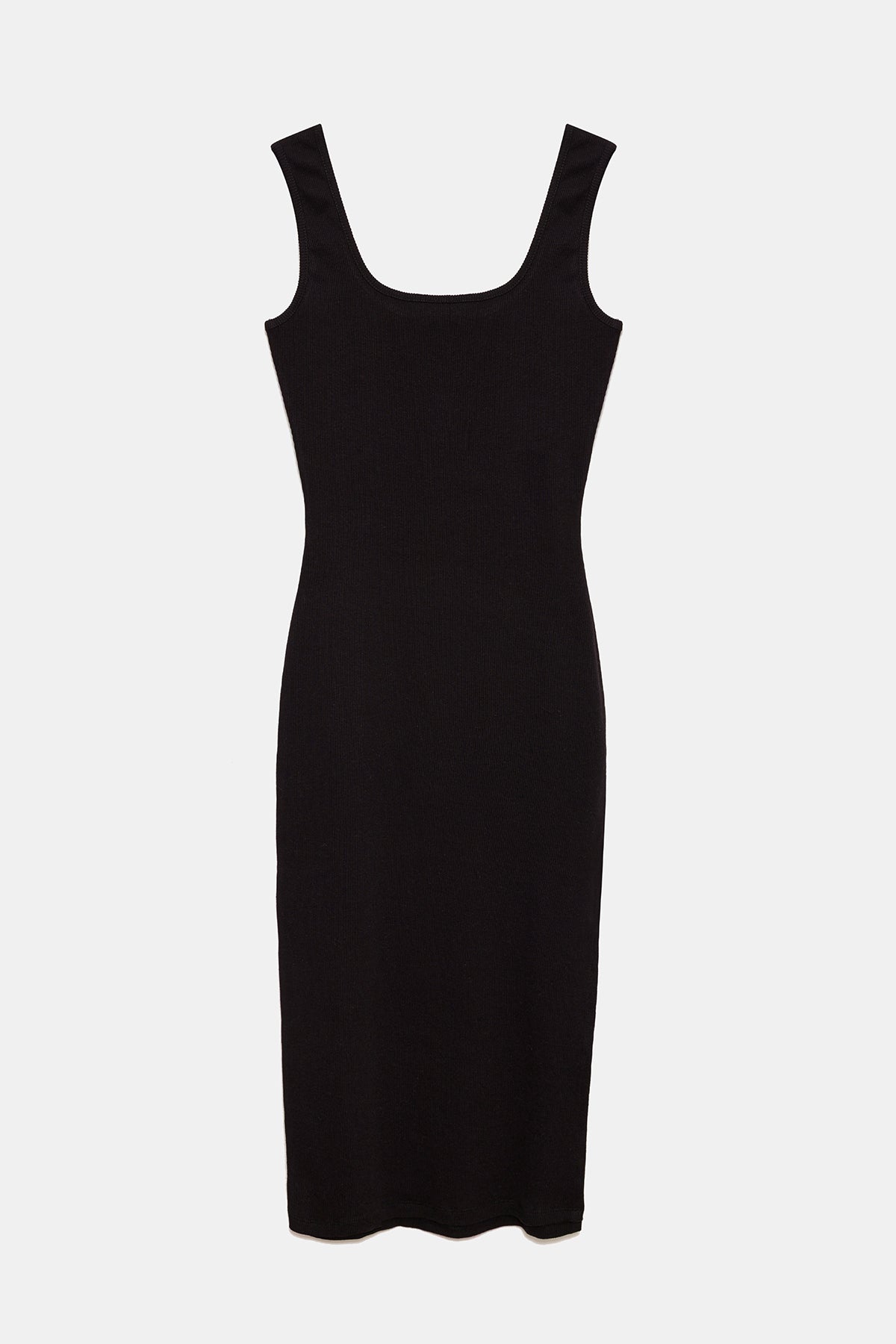 Trägerloses Minikleid mit Schlitz