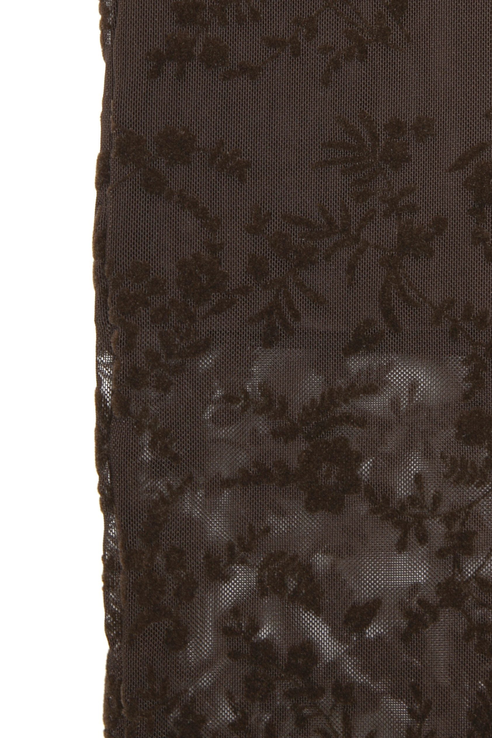 Blumenmuster Transparente Velours-Rock
