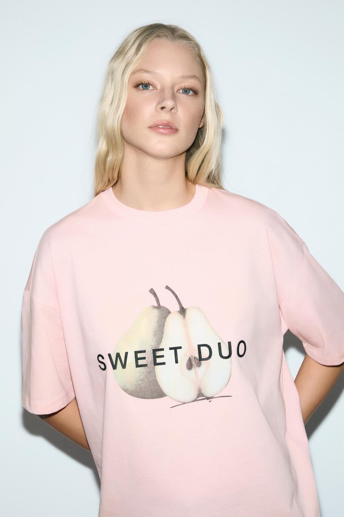 Damen Oversized Print-Shirt