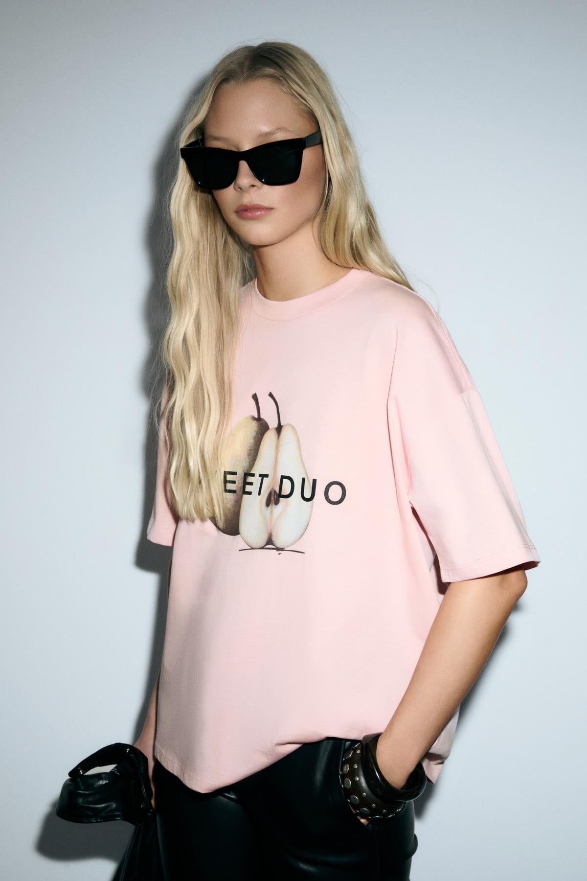 Damen Oversized Print-Shirt