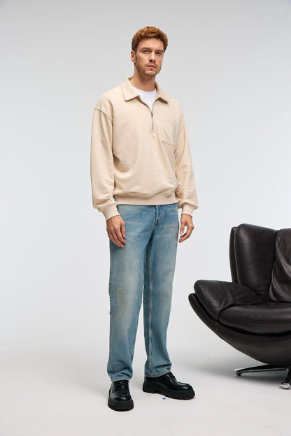 AUGUST Herren Baumwoll Sweatshirt
