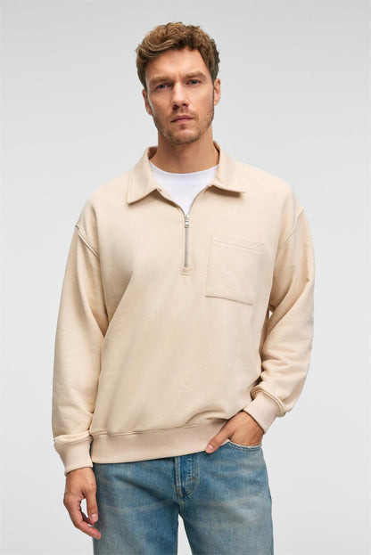 AUGUST Herren Baumwoll Sweatshirt