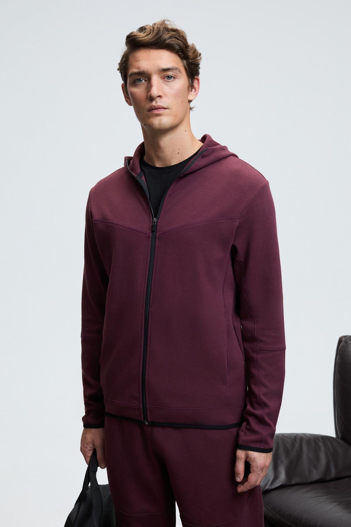 AVENER Herren Kapuzen-Zip-Sweatshirt