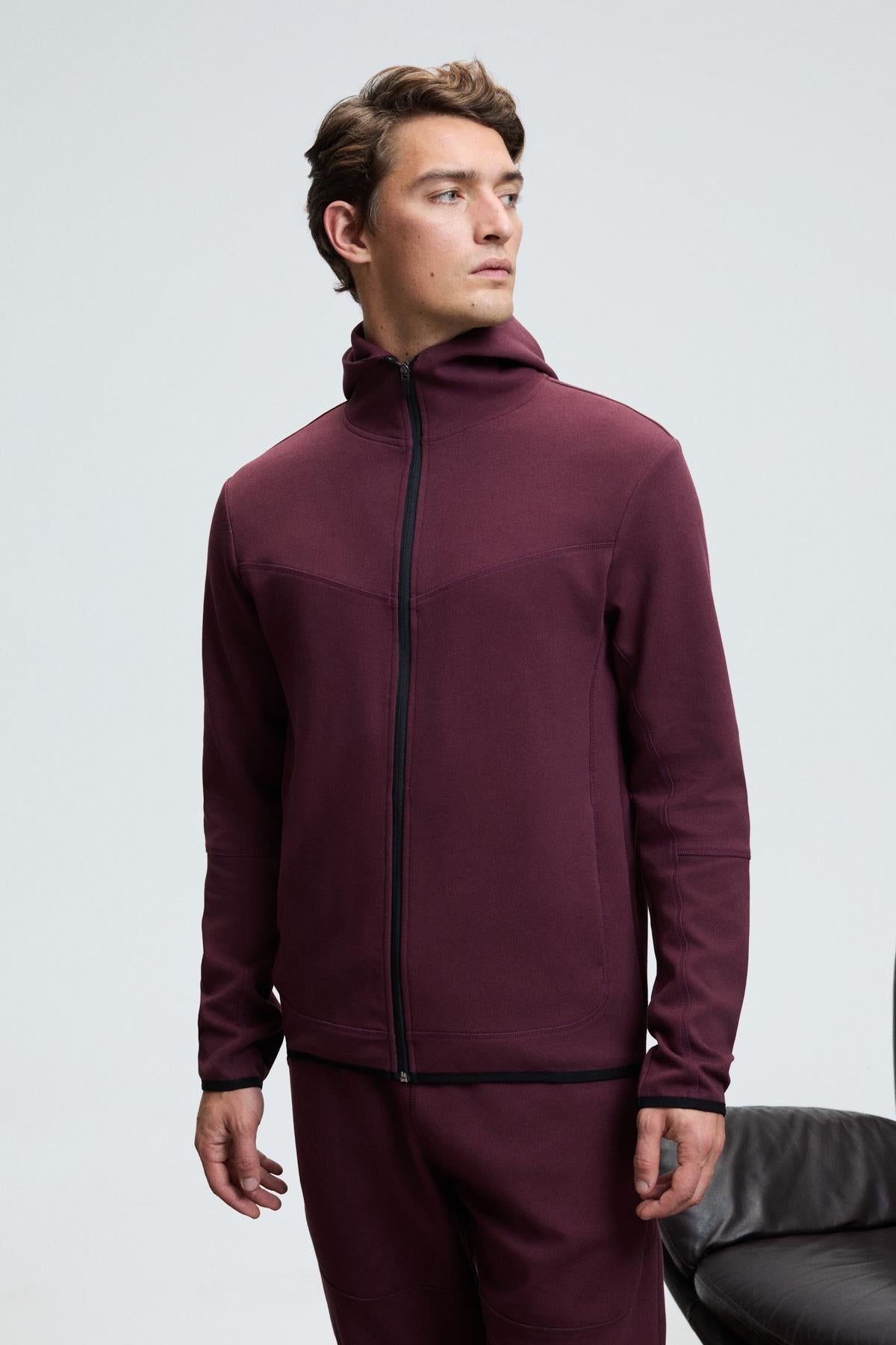 AVENER Herren Kapuzen-Zip-Sweatshirt