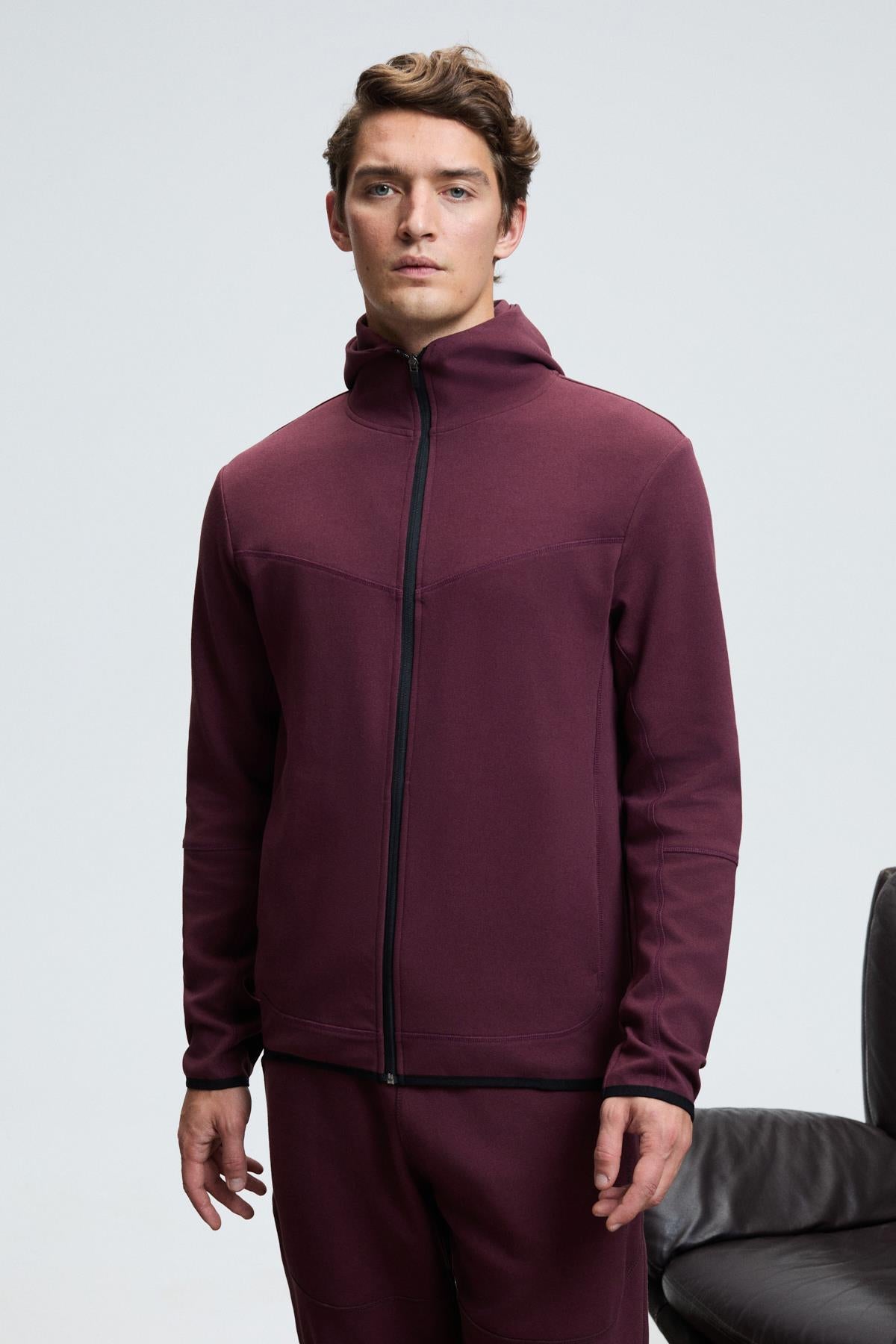 AVENER Herren Kapuzen-Zip-Sweatshirt