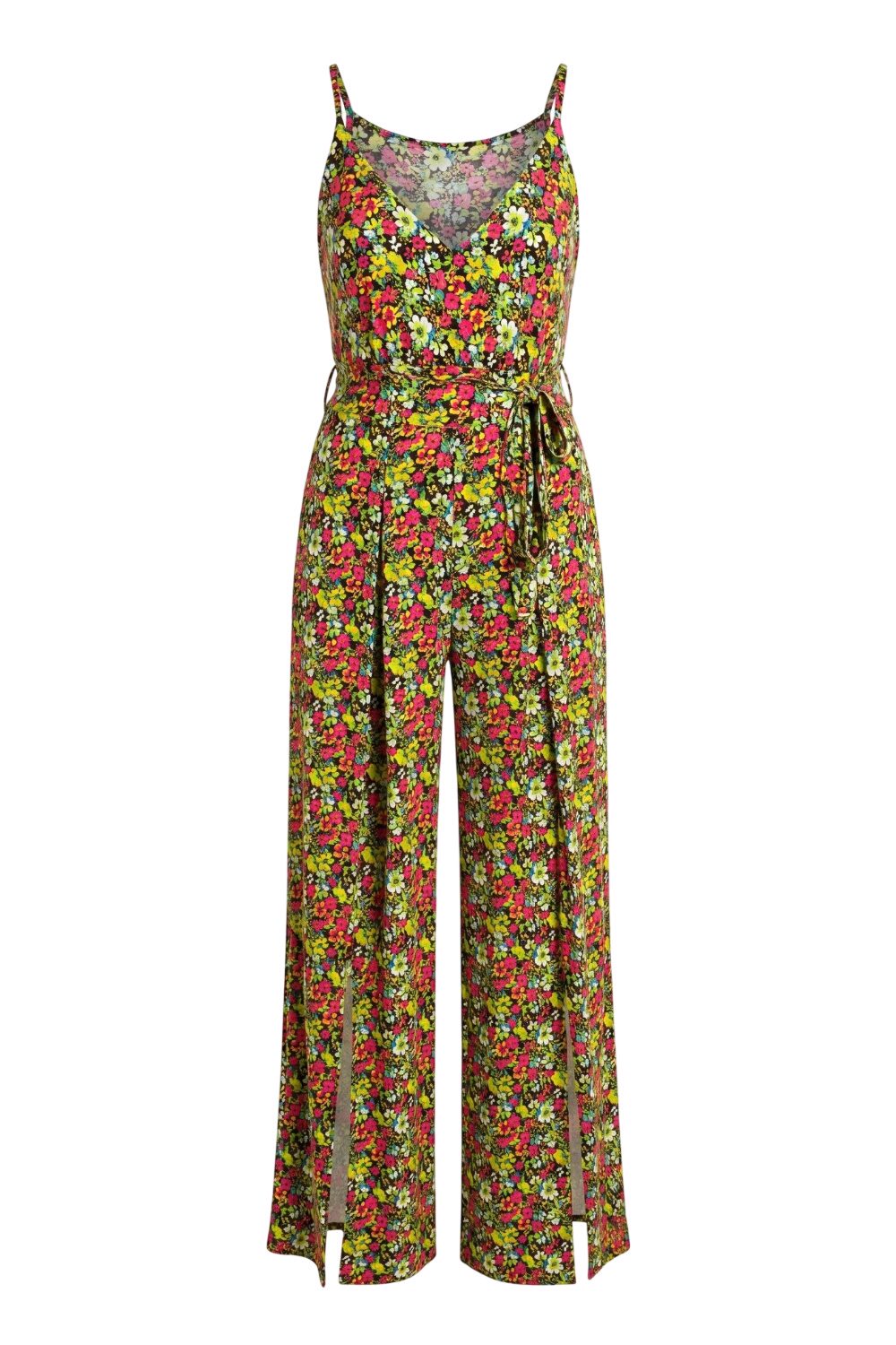Verstellbarer Träger Jumpsuit mit Schlitz