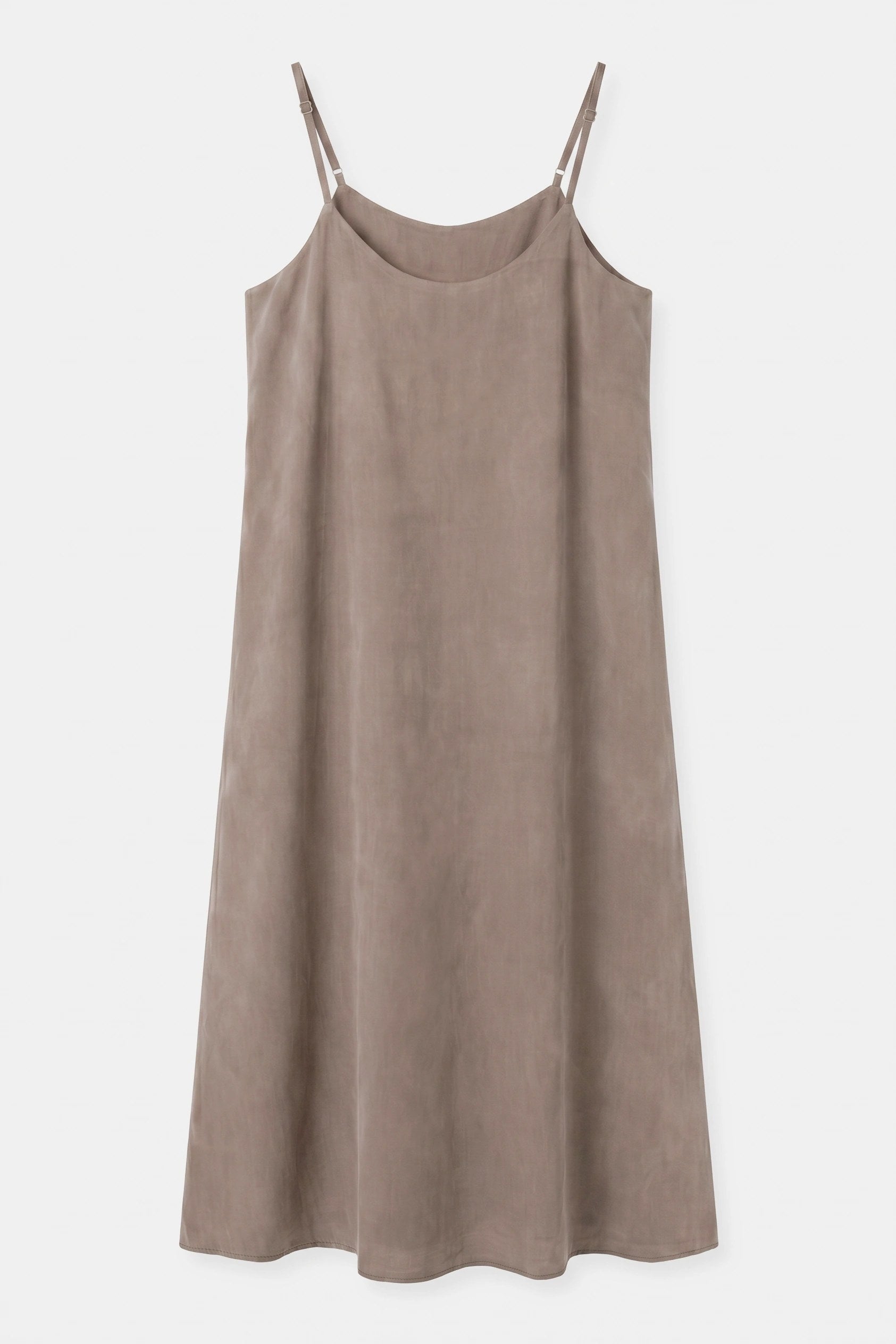 Verstellbares Midi-Kleid mit feinen Trägern