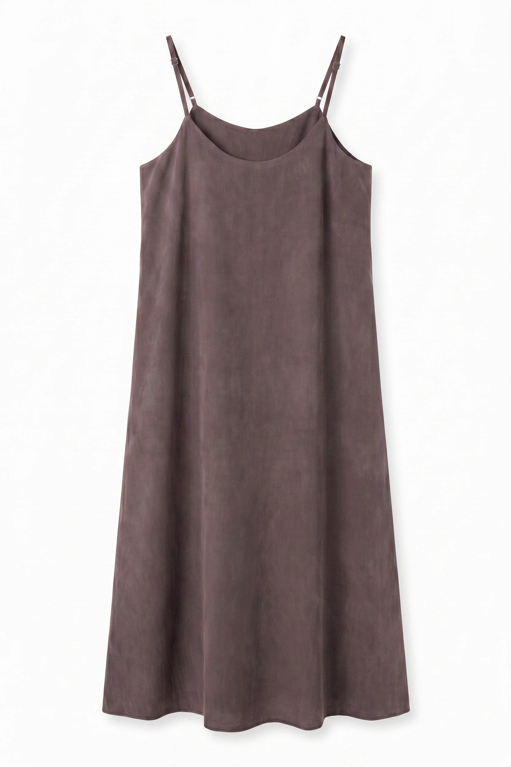 Verstellbares Midi-Kleid mit feinen Trägern