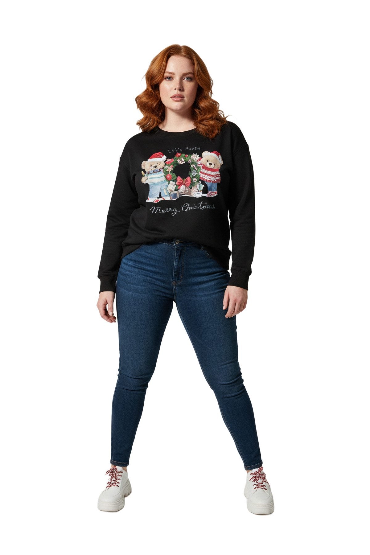 Sweatshirt mit Teddybärmuster
