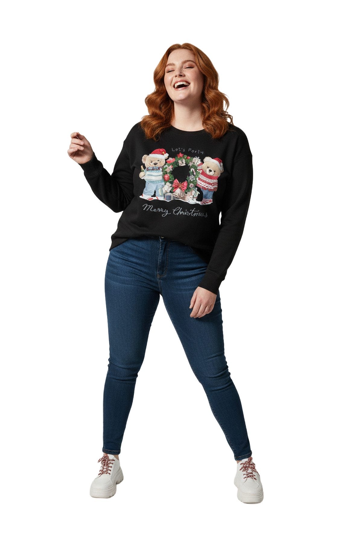 Sweatshirt mit Teddybärmuster