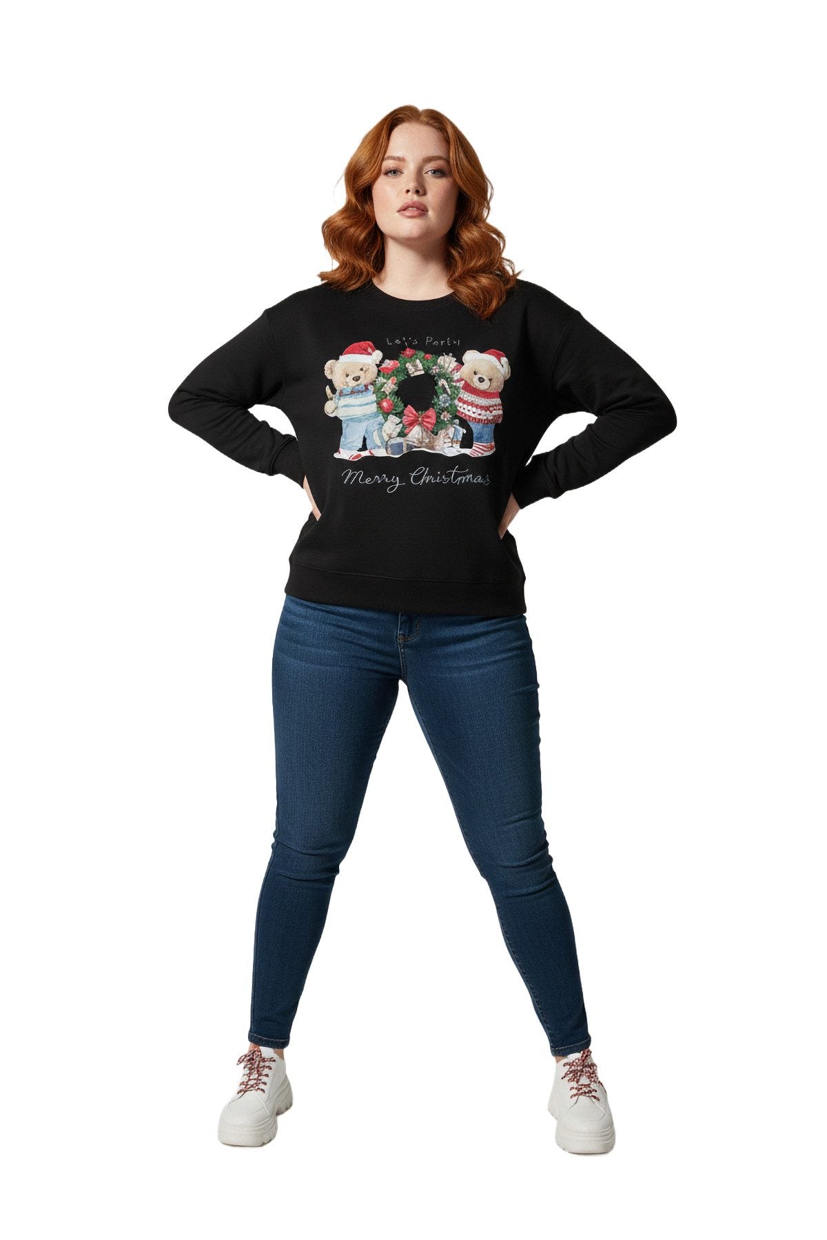 Sweatshirt mit Teddybärmuster