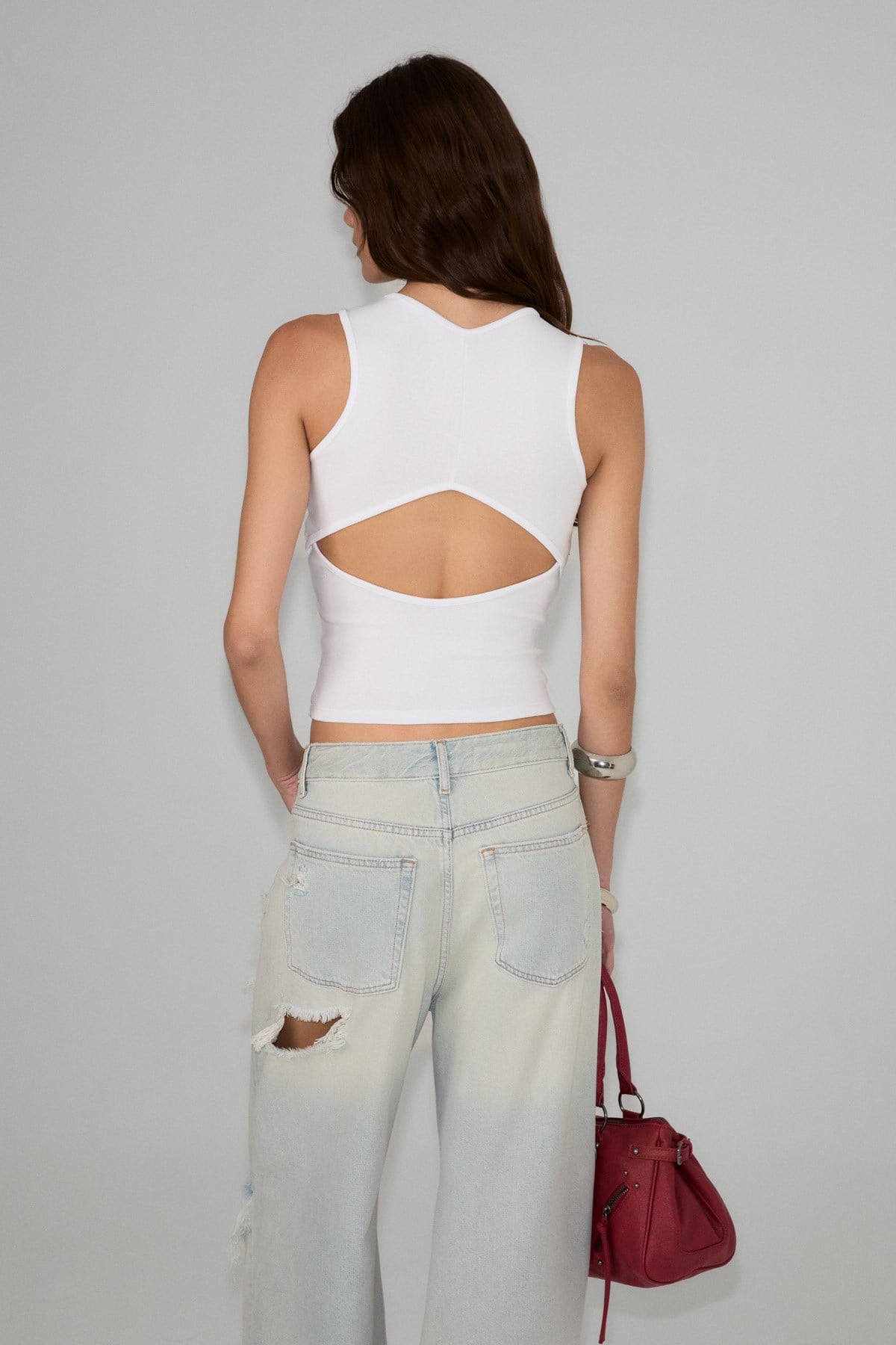 AYLIN Bluse mit offenem Rücken WM