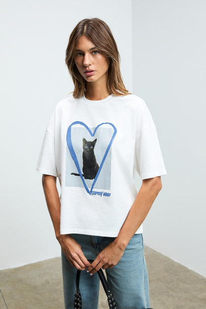 AYUKRA Damen Bedrucktes T-Shirt