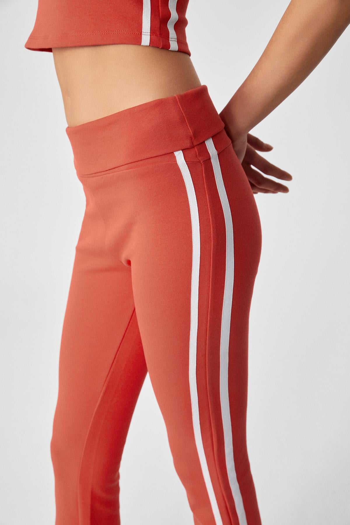 Damen Gestreifte Spanish-Leg-Jogger