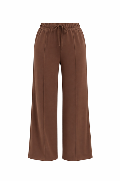 Weit geschnittene Hose mit Kordelzug