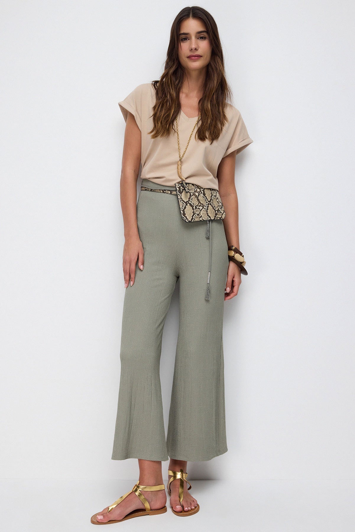 Strickhose mit Bindedetail