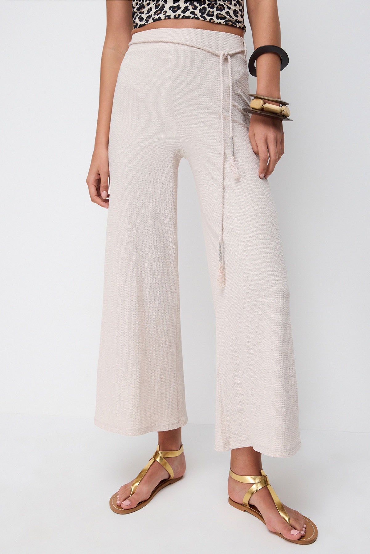 Strickhose mit Bindedetail
