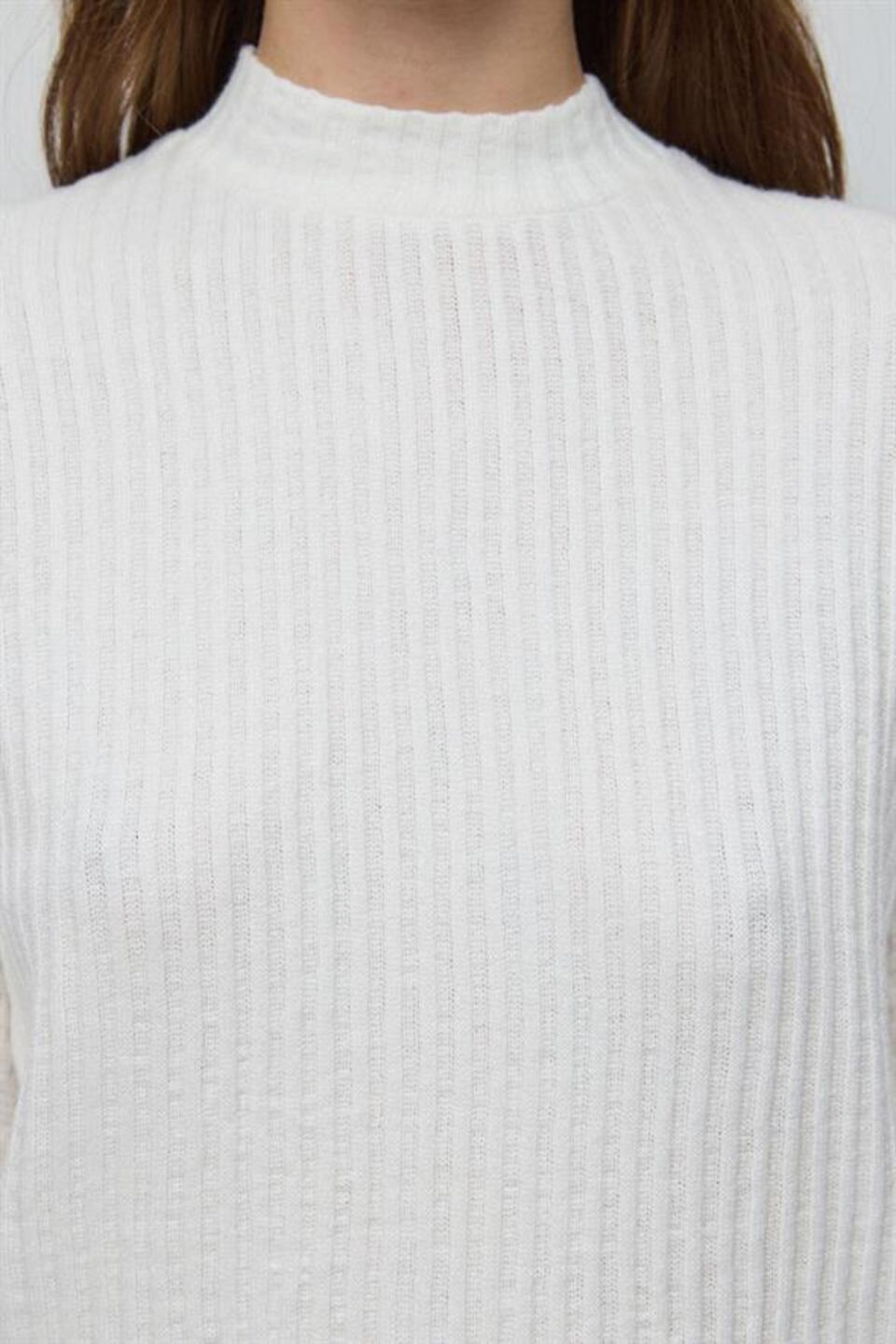 Rollkragenbluse mit langen Ärmeln