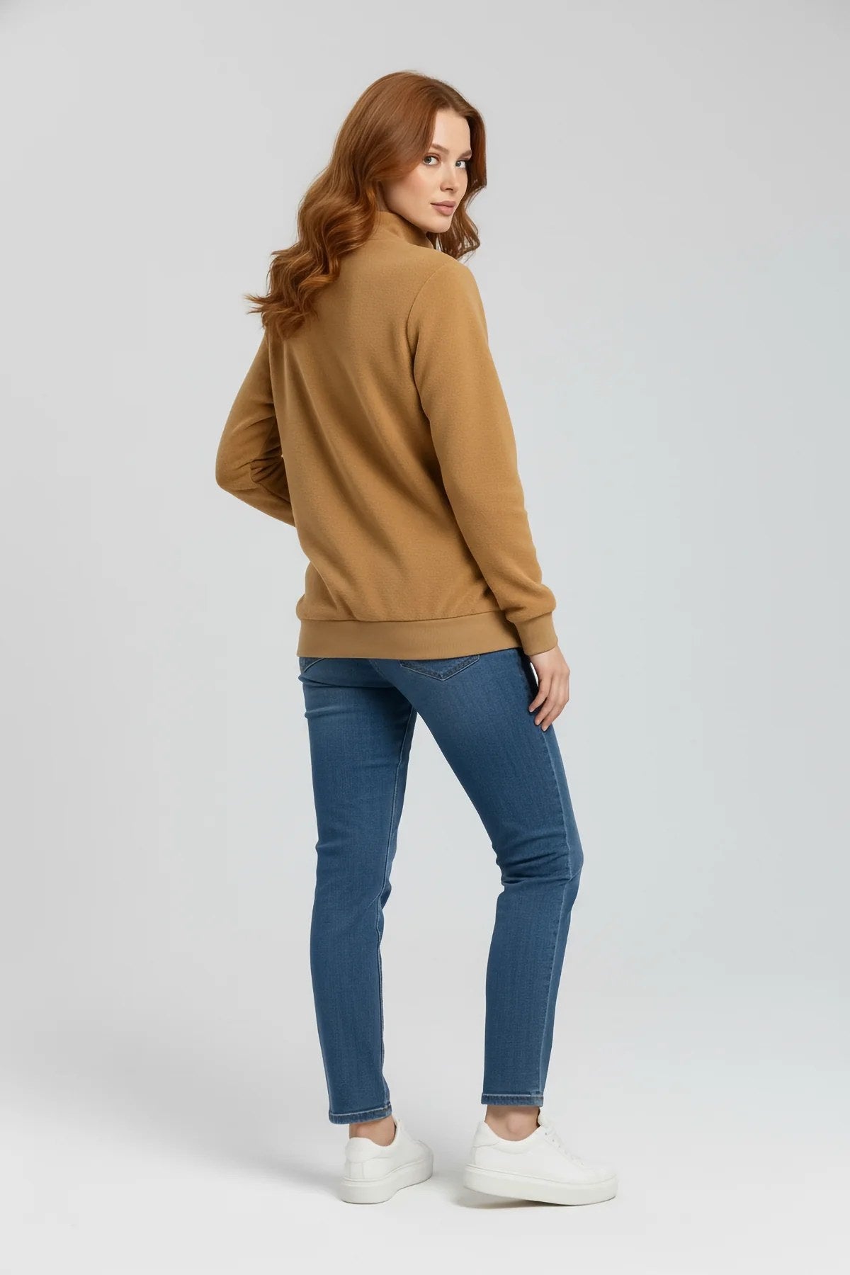 Langarm-Sweatshirt mit Rollkragen