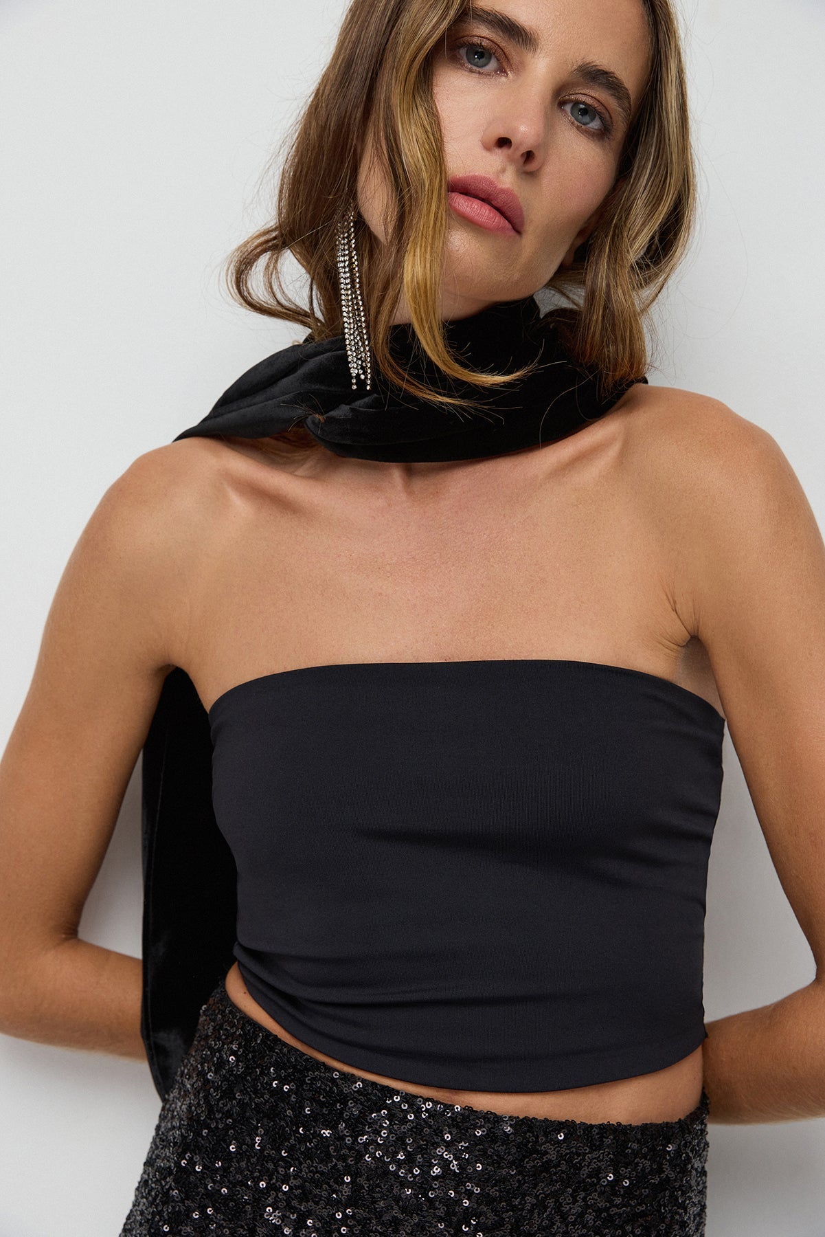 Trägerloses Crop-Bustier
