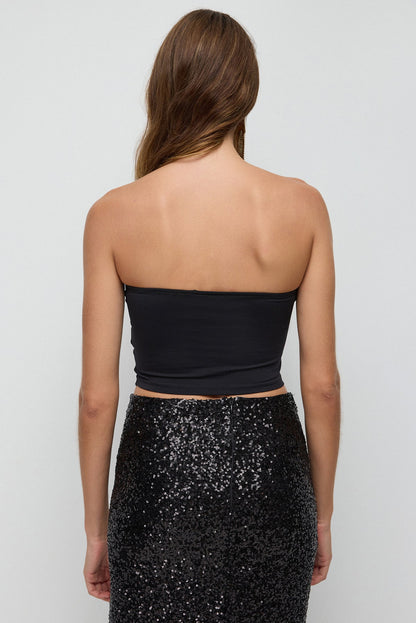 Trägerloses Crop-Bustier