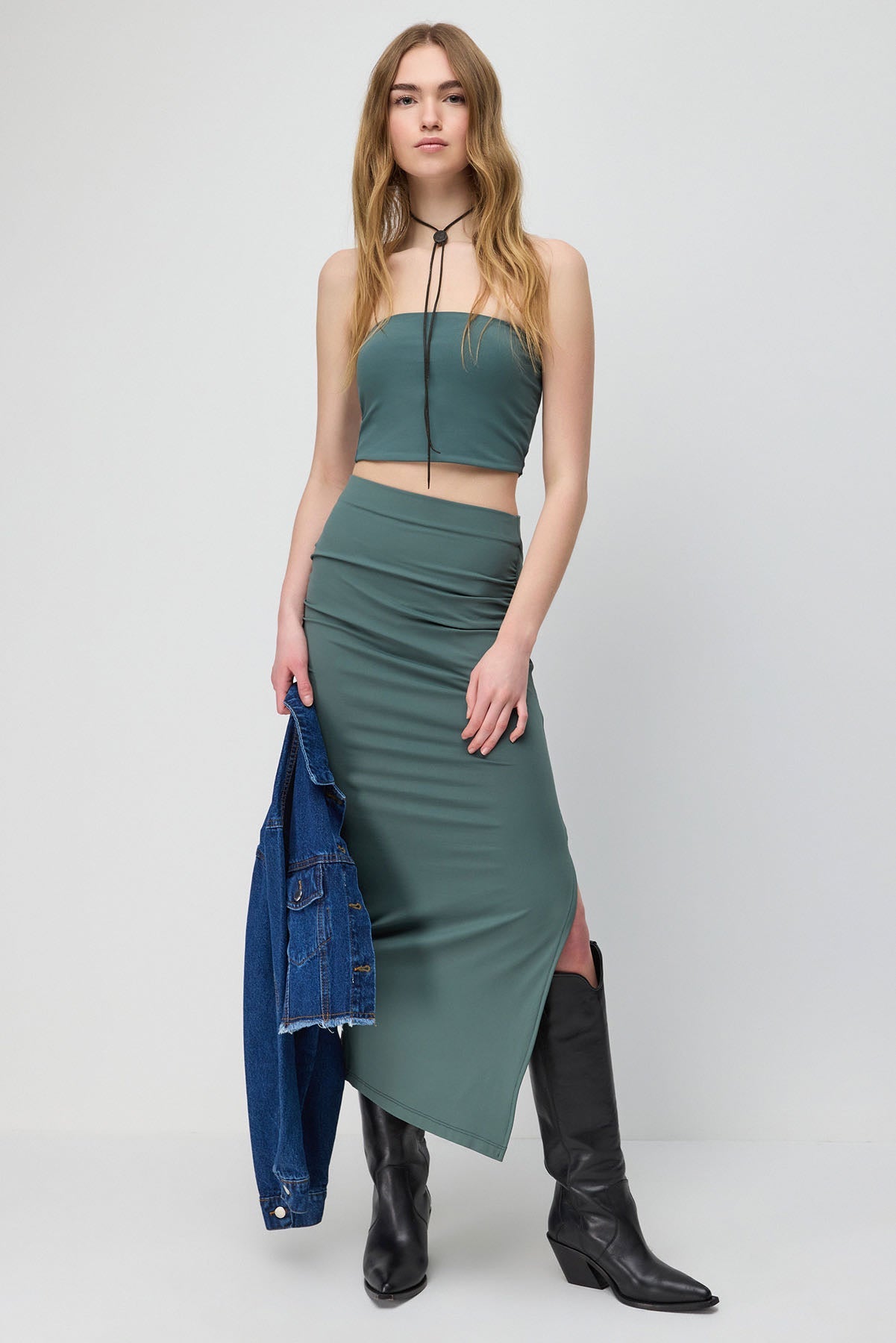 Trägerloses Crop-Bustier