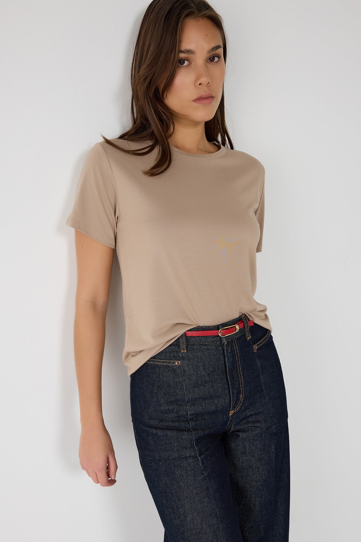 Basic-T-Shirt mit Rundhalsausschnitt
