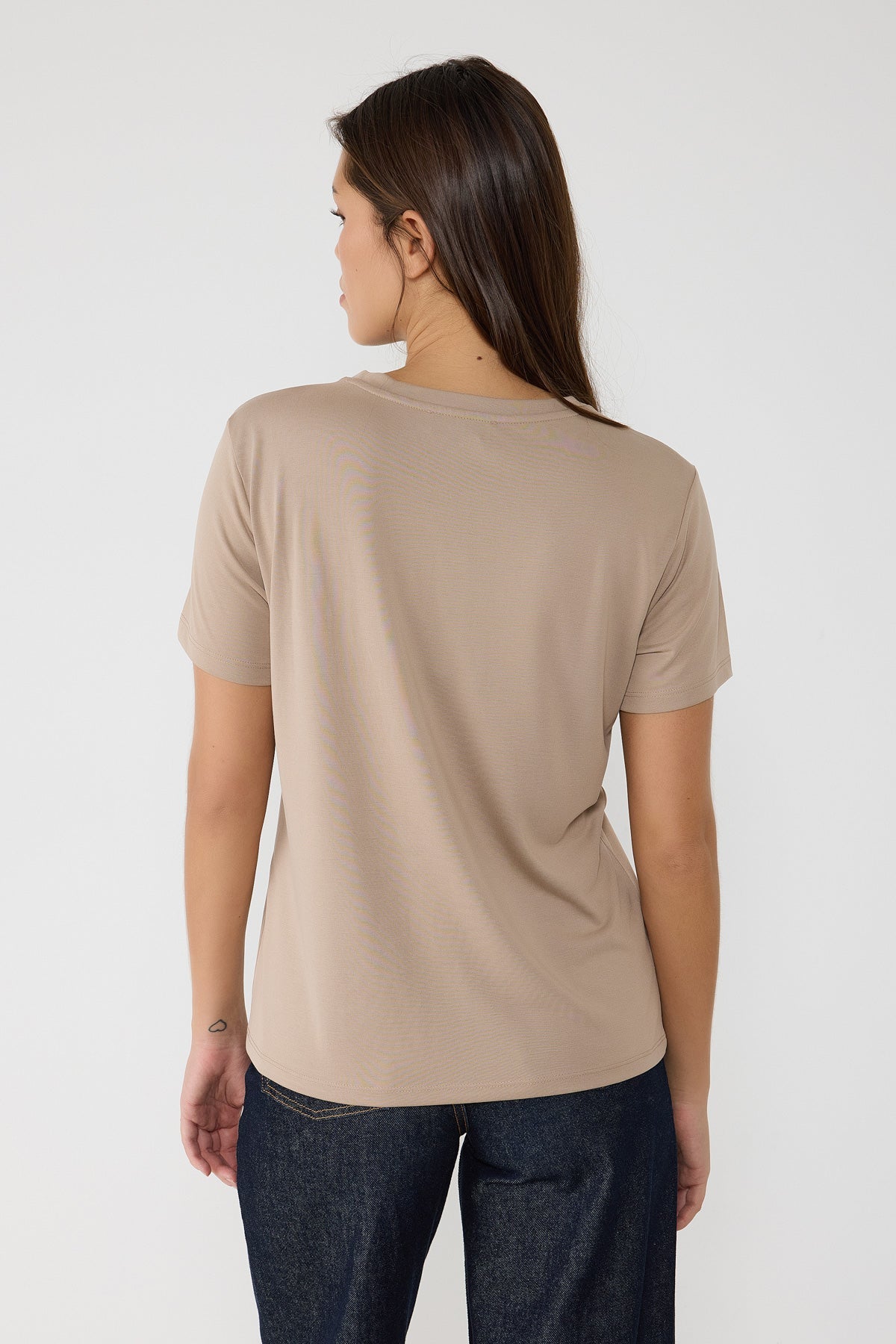 Basic-T-Shirt mit Rundhalsausschnitt