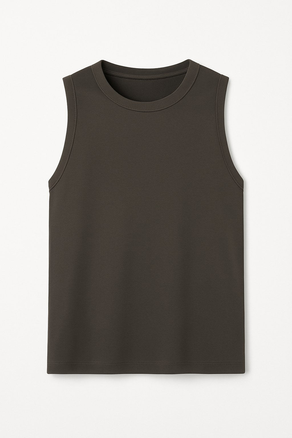 Basic Ärmelloses Rundhals-Top