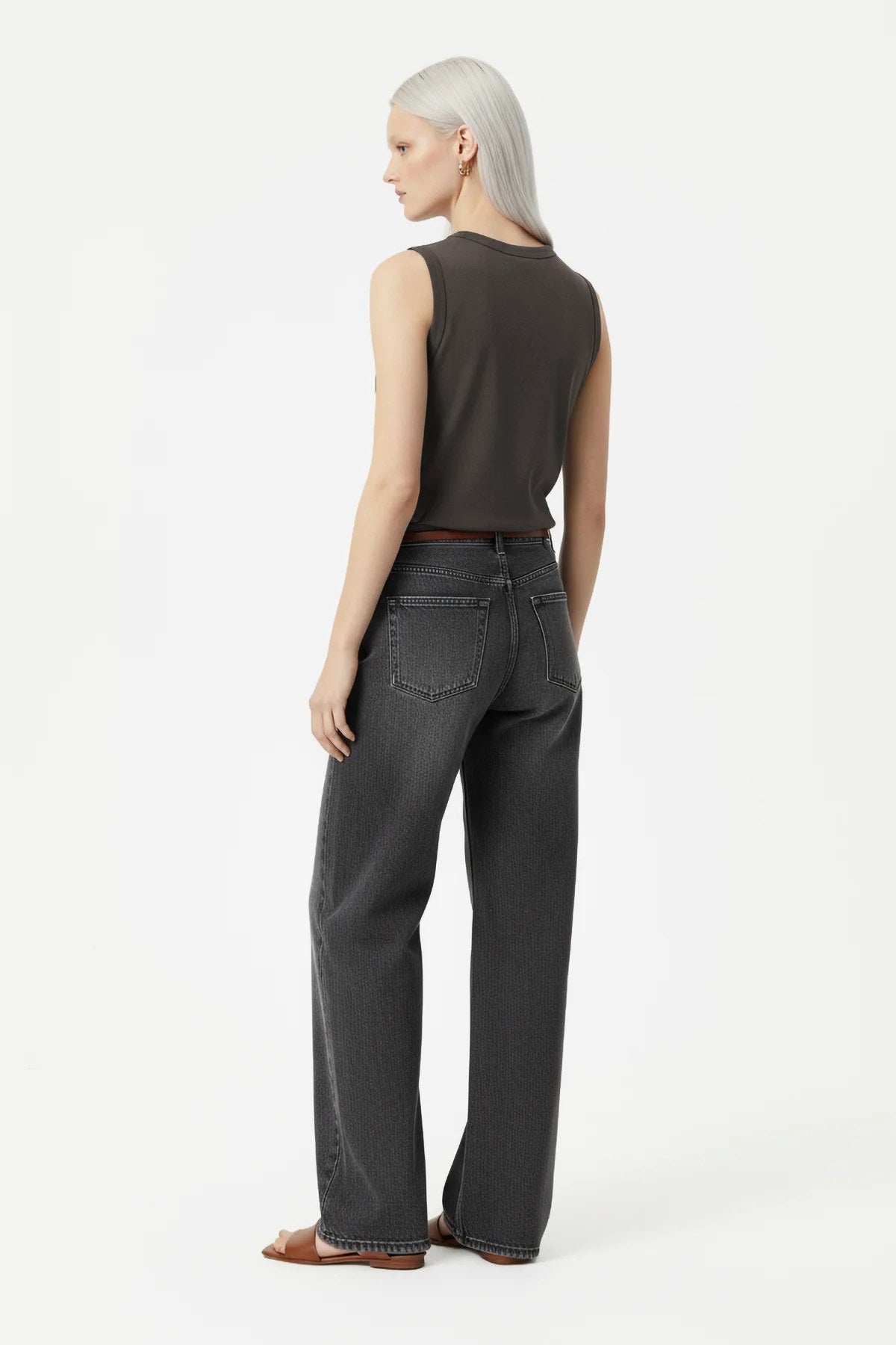 Basic Ärmelloses Rundhals-Top