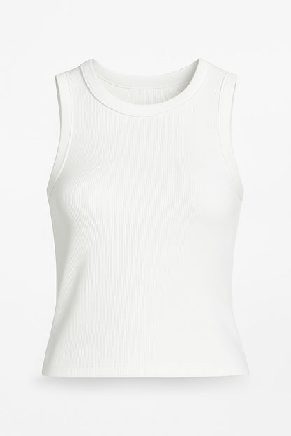 Basic Ärmelloses Rundhals-Top