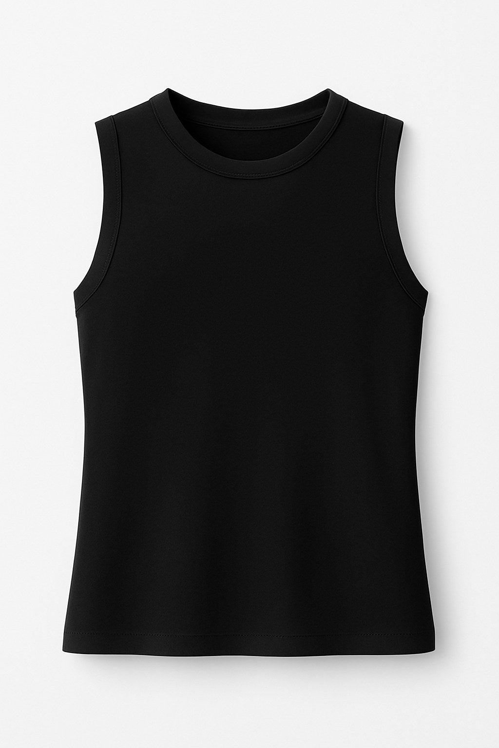 Basic Ärmelloses Rundhals-Top