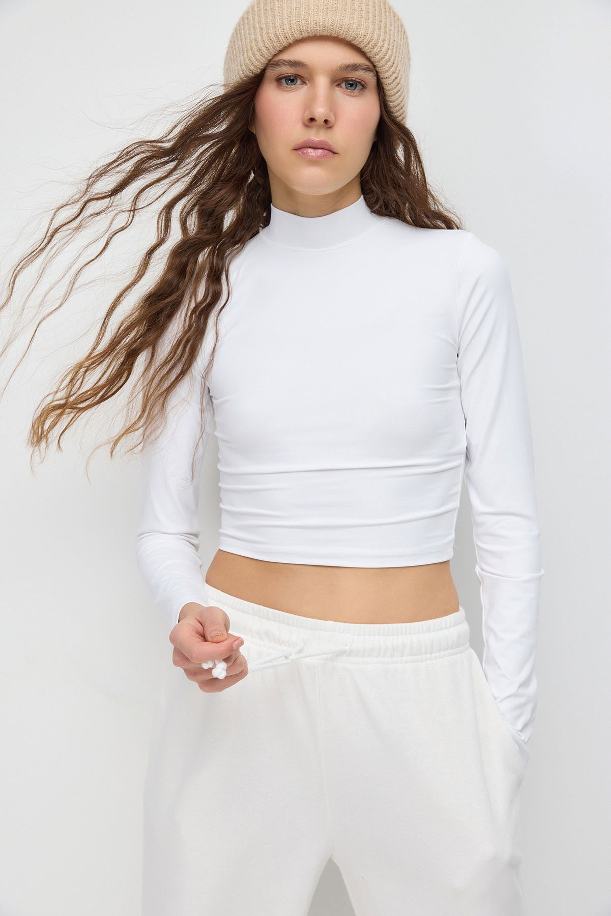 Basic-Bluse mit langen Ärmeln