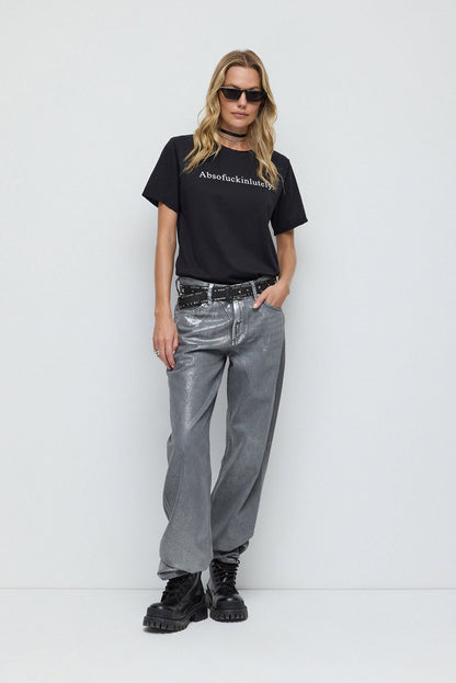Bedrucktes Basic-T-Shirt
