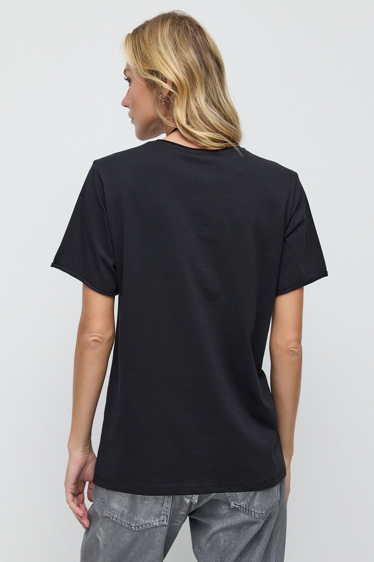Bedrucktes Basic-T-Shirt