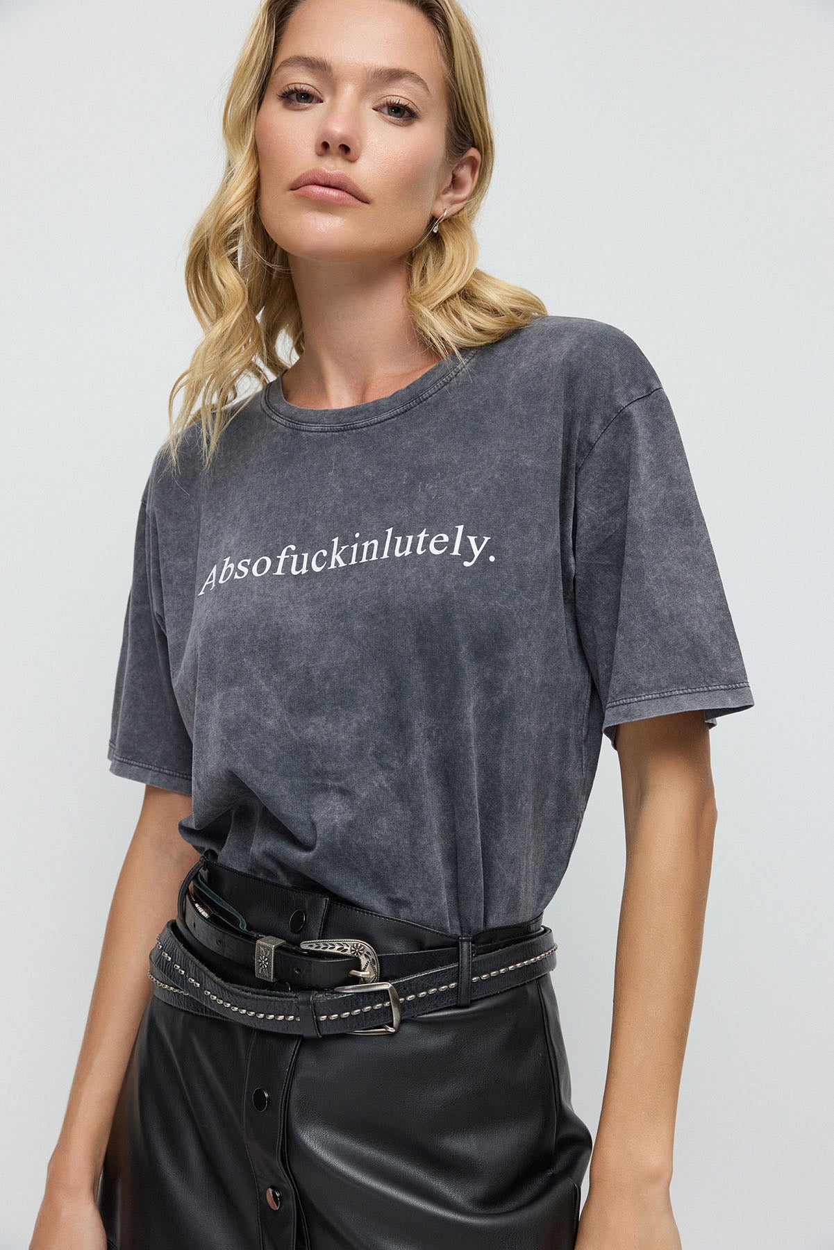 Bedrucktes Basic-T-Shirt
