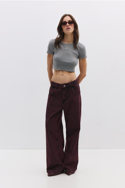Bedrucktes Crop-T-Shirt