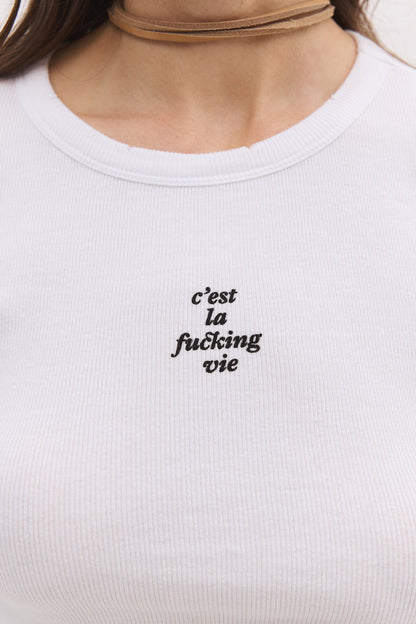 Bedrucktes Crop-T-Shirt