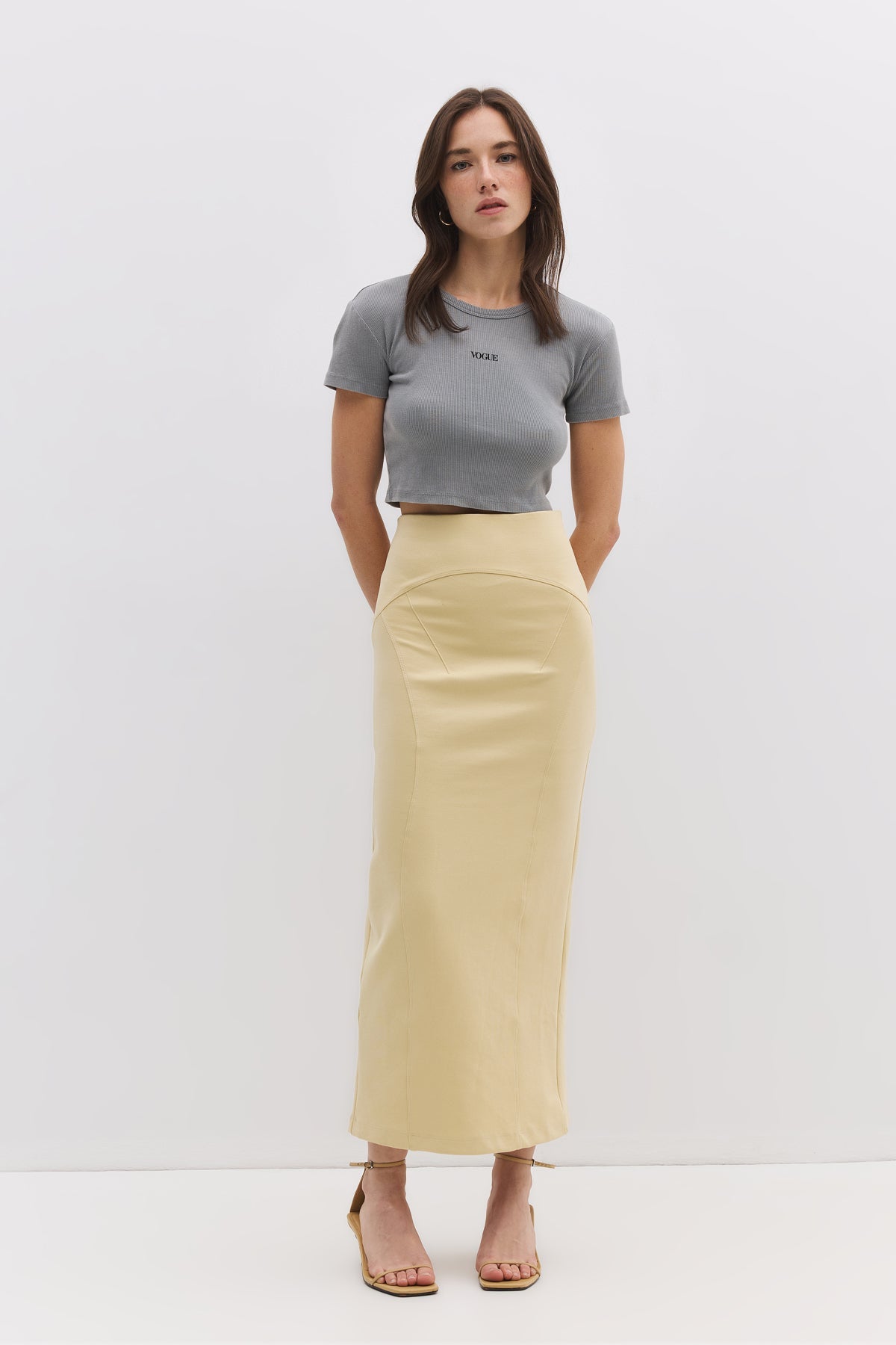 Bedrucktes Crop-T-Shirt