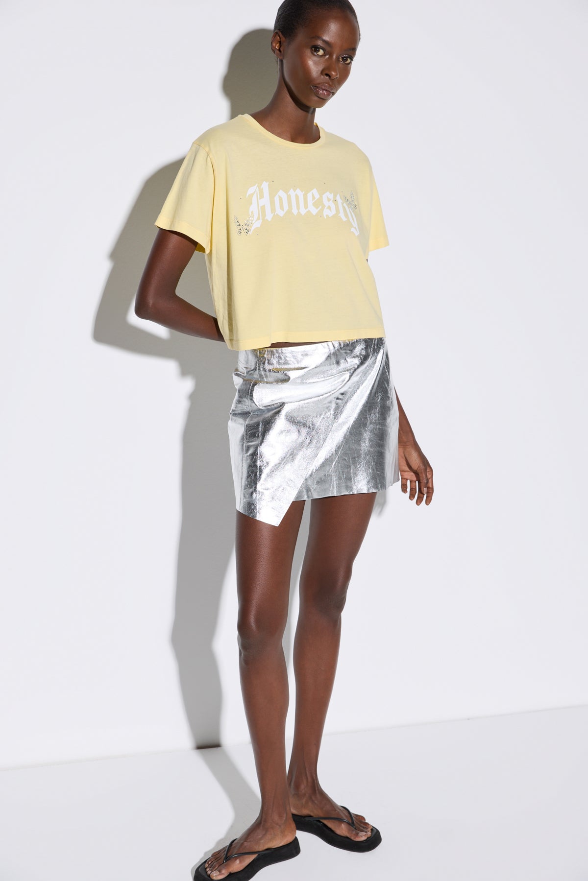 Bedrucktes Crop-T-Shirt