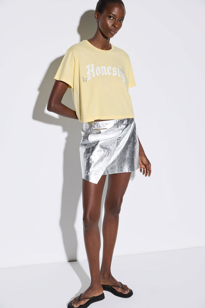 Bedrucktes Crop-T-Shirt