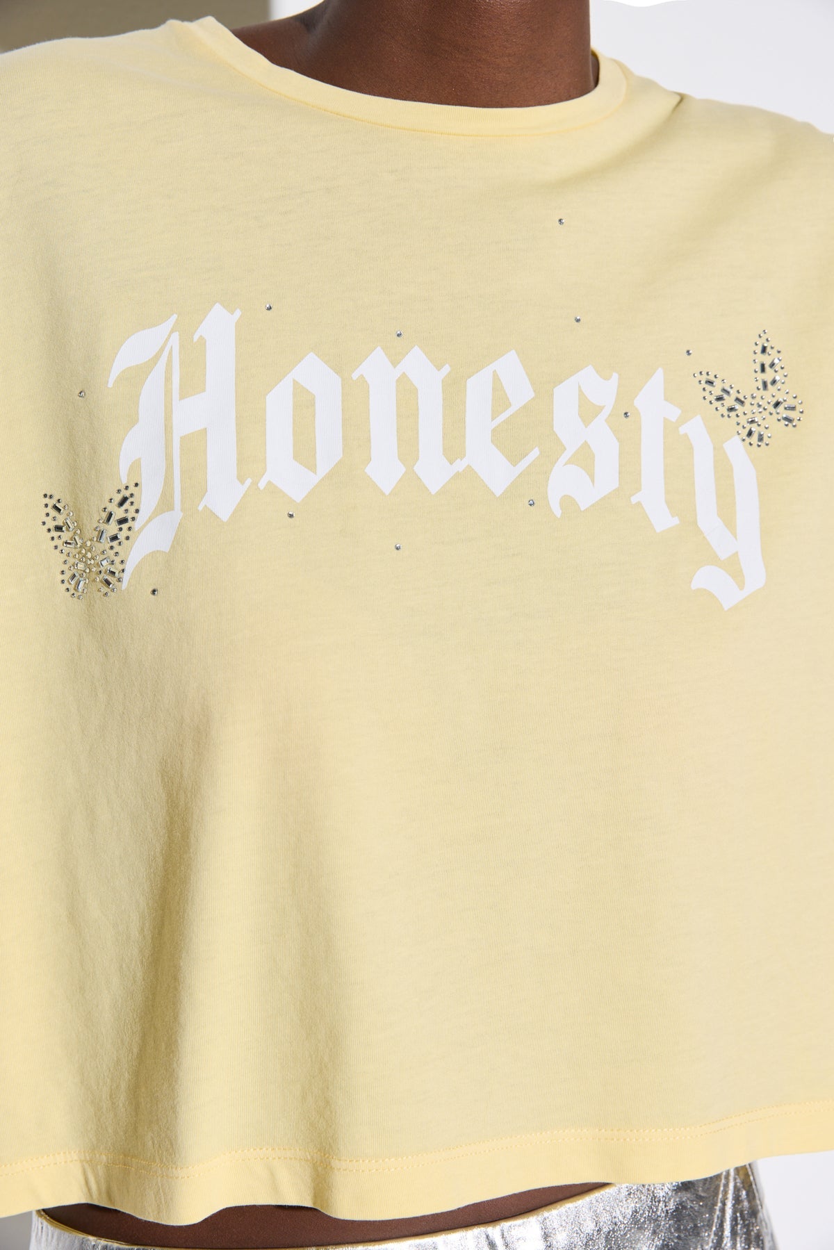Bedrucktes Crop-T-Shirt