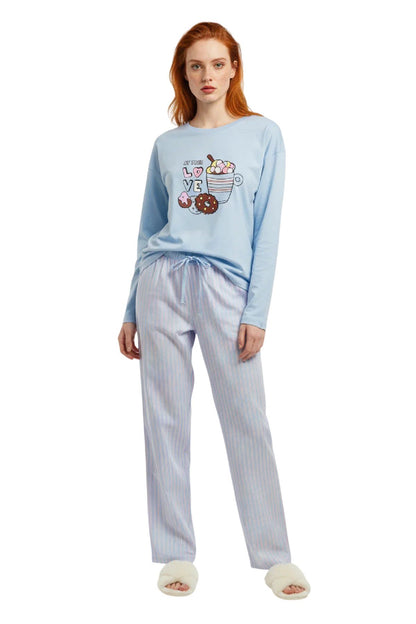 Langärmeliges Pyjamaoberteil