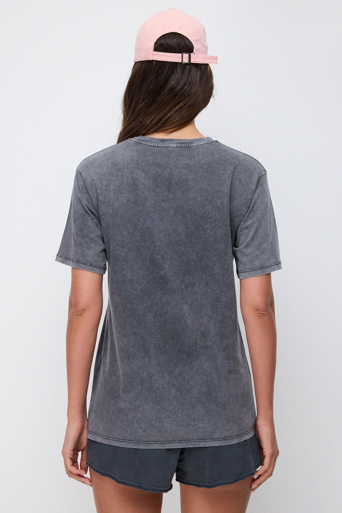 Bedrucktes, gewaschenes Oversize-T-Shirt