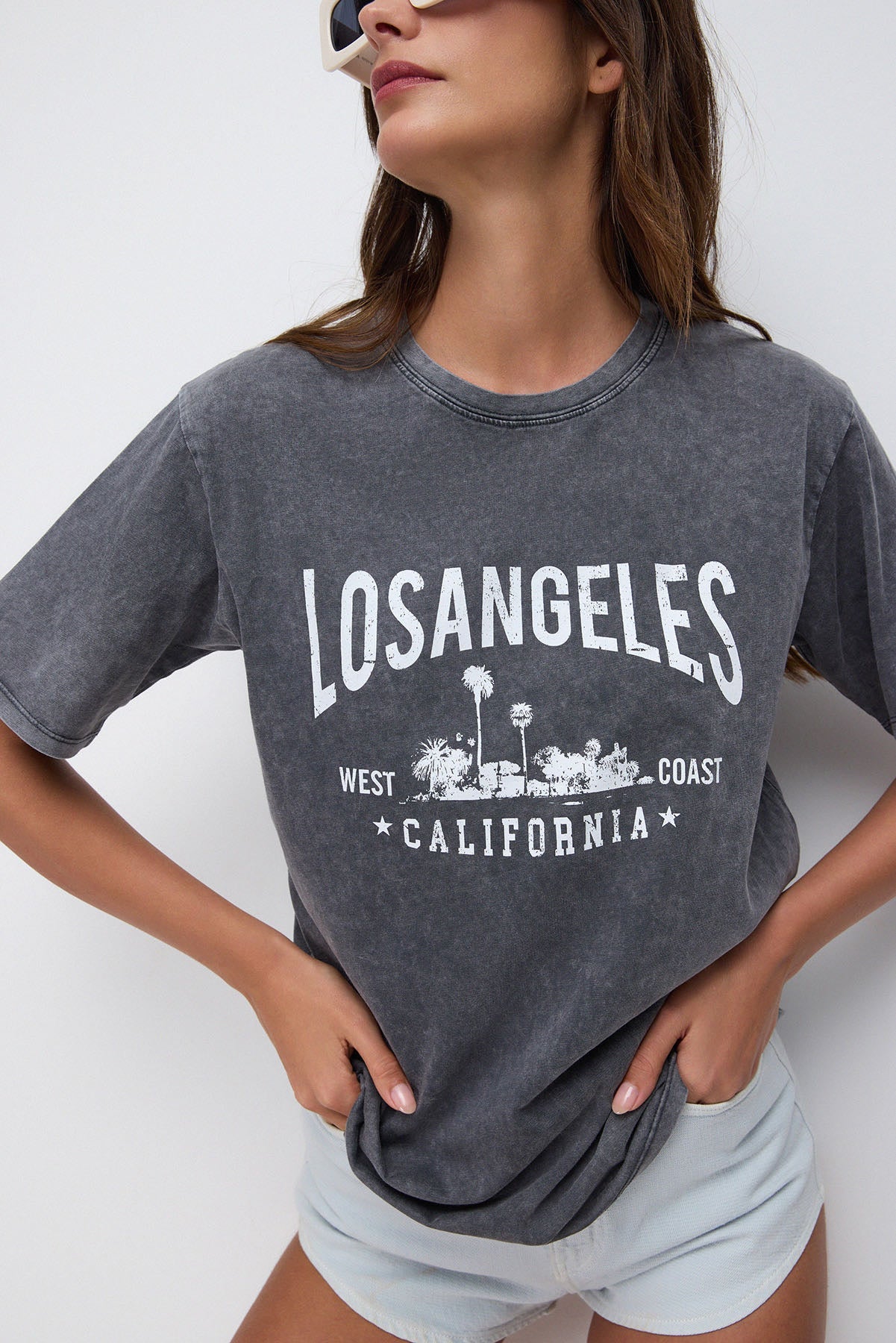 Bedrucktes Oversize-T-Shirt