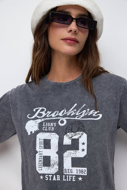 Bedrucktes Oversize-T-Shirt