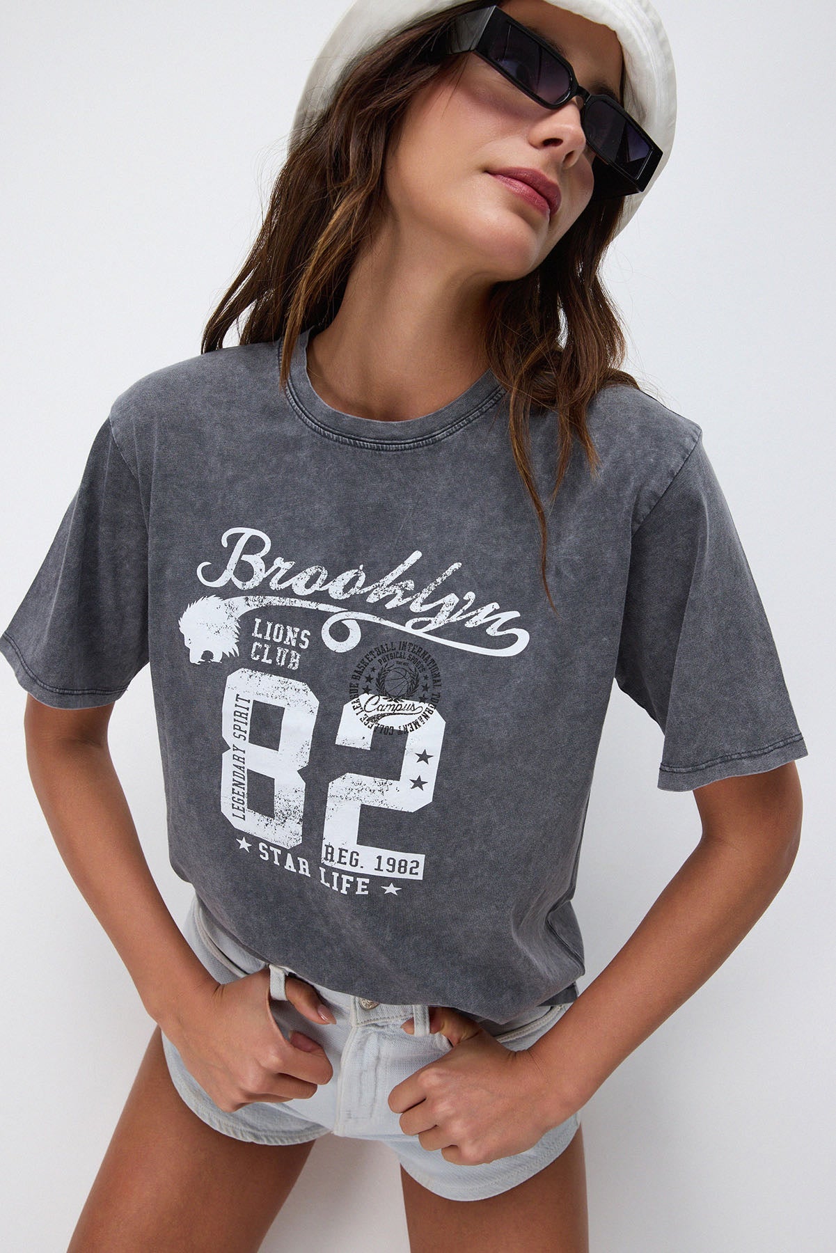 Bedrucktes Oversize-T-Shirt