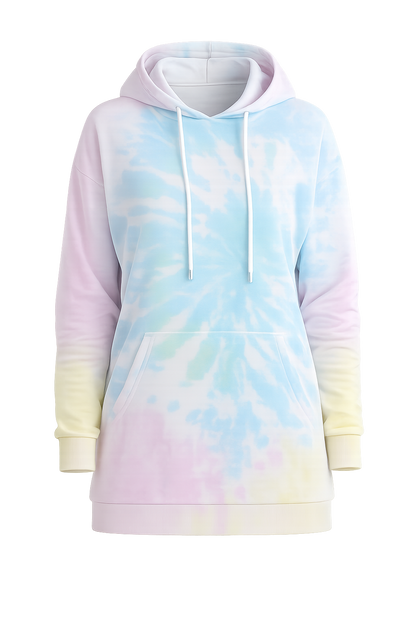 Batik-Muster Kapuzenpullover