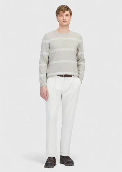 Beiges Strick-Sweatshirt